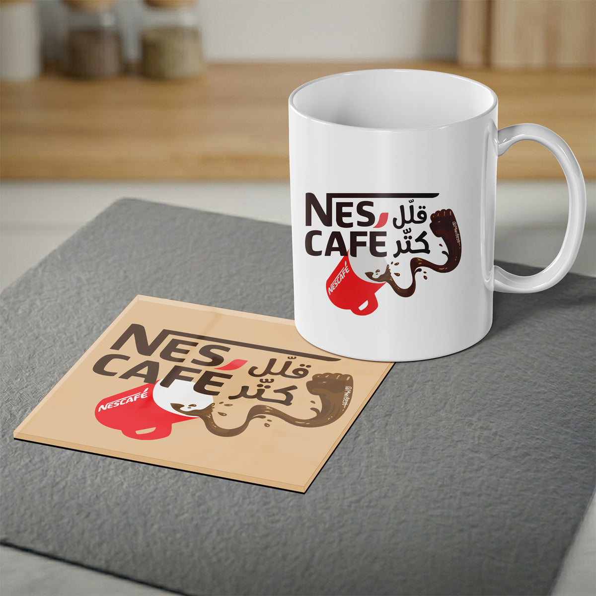 Magnetic Coaster 2-in-1, Allel Nes, Katter Cafe