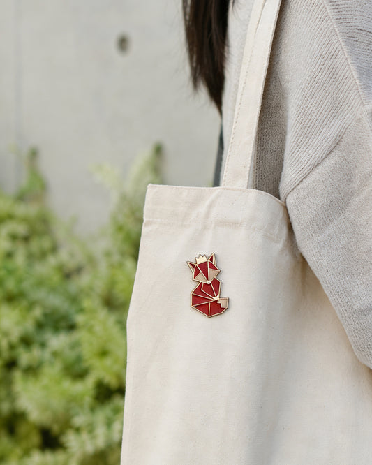Enamel Pin - Fox Origami
