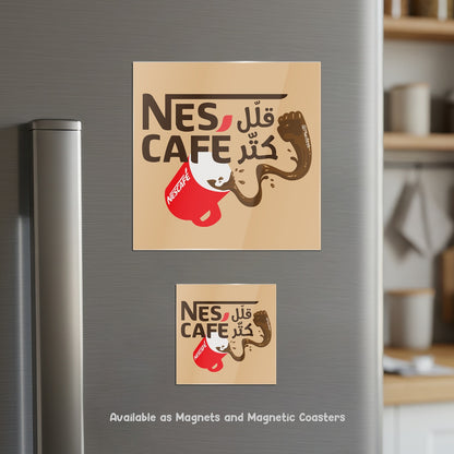 Magnetic Coaster 2-in-1, Allel Nes, Katter Cafe