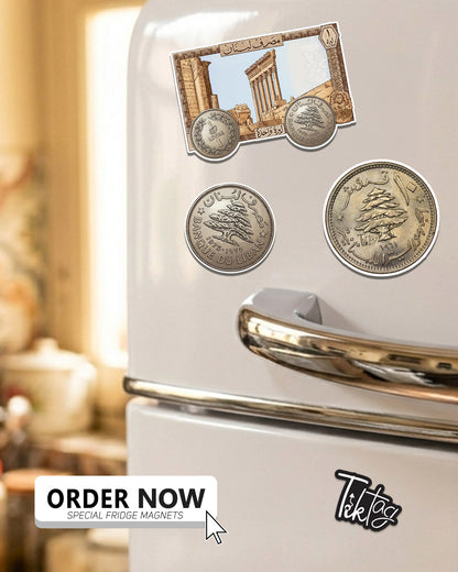 Magnet Sheet - Lira Lebanese Coin